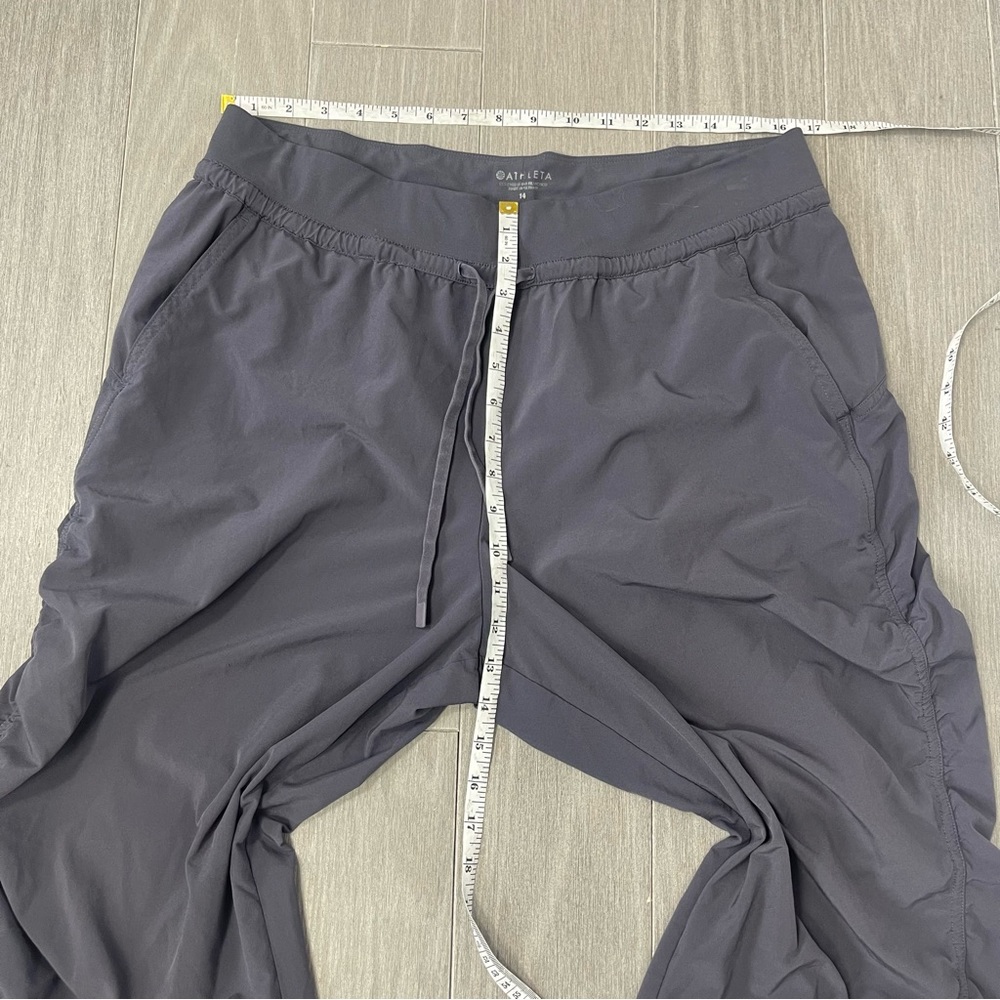 Athleta Attitude Pant Ruched Jogger Gray 384001 Size 14 Yoga Dance Travel Gym - Picture 11 of 12